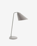 Lámpara de mesa Tipir de acero con acabado blanco gris