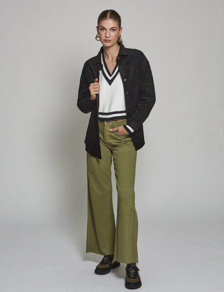Camisa efecto ante negro