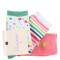 Medias de Niña MINI Miss Carol Media CHERRY pack x3 Rosado / Blanco / Verde