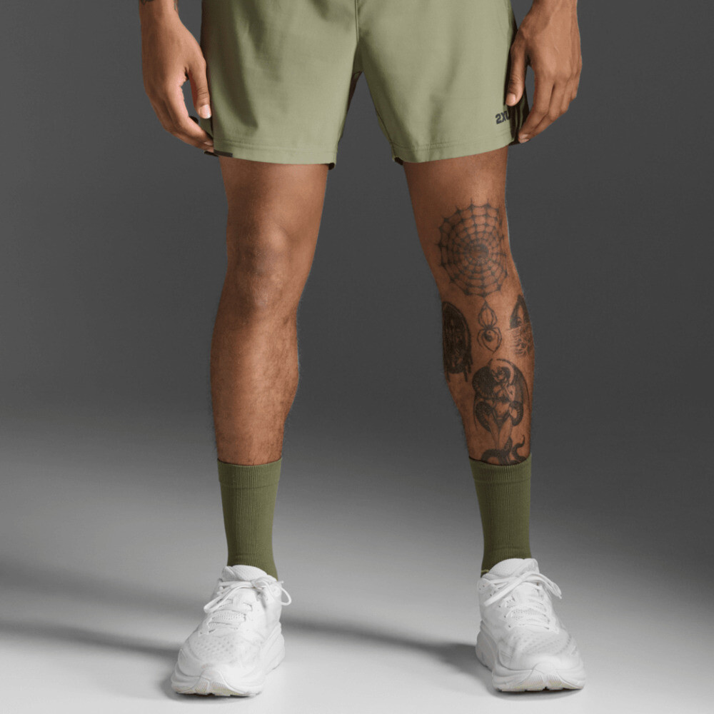 Aero 5 Inch Shorts - Hombre Hunter Green/black Reflective