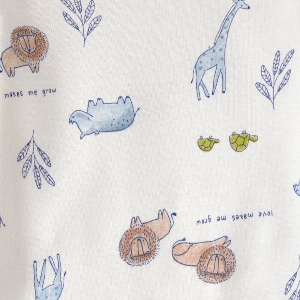 Set x4 bodies manga larga SAFARI celeste Carters Set x4 bodies manga larga SAFARI celeste Carters