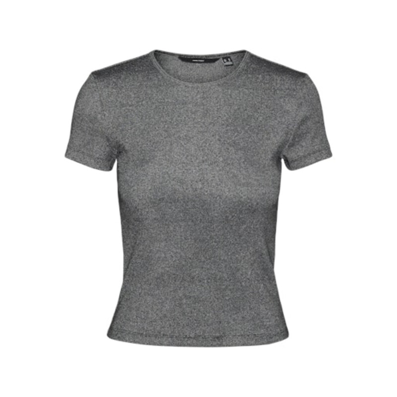 VMCHLOE LUREX SS SHORT TOP JRS CORE-12 1 Black/Detail SILVER L