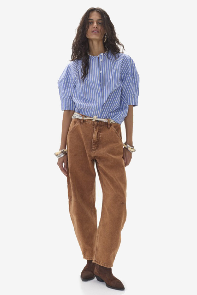 CAMBRIA POPLIN SHIRT Celeste