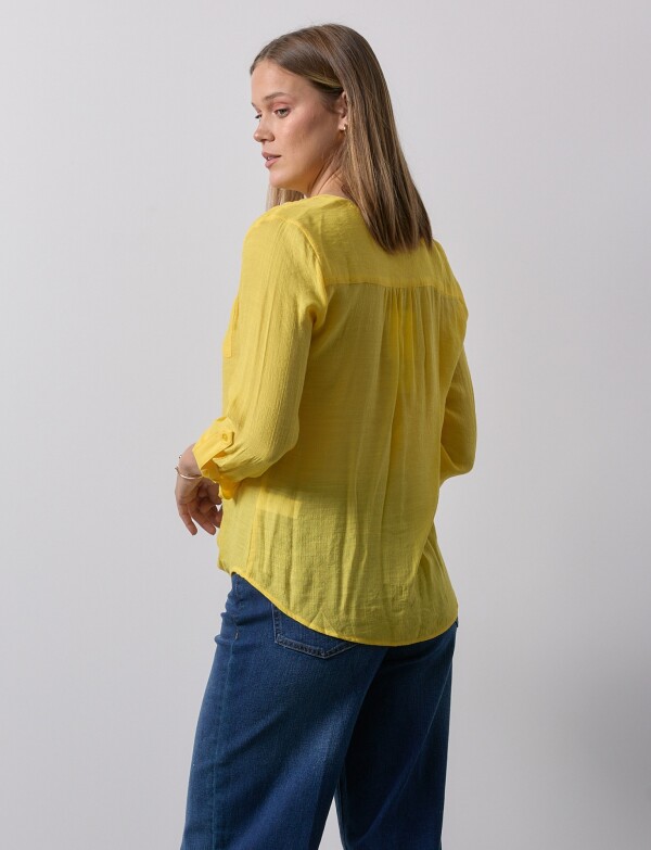 Blusa Nudo Botones AMARILLO