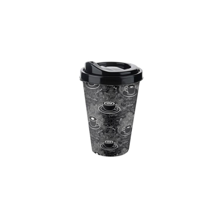 VASO CON TAPA COFFEE Sin color