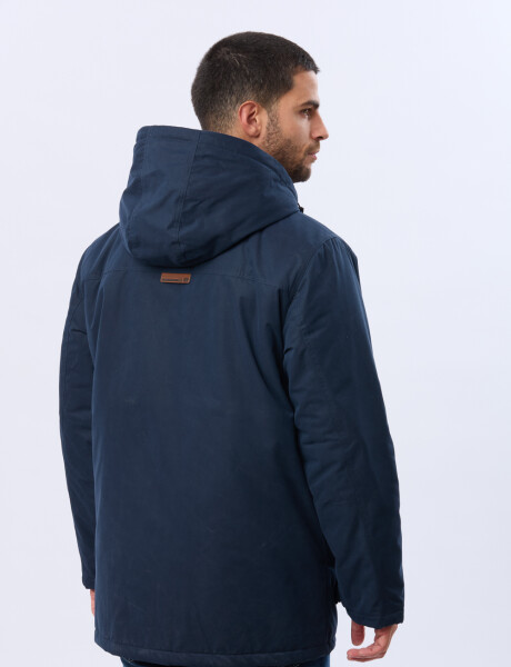 CAMPERA CON CAPUCHA DESMONTABLE Azul