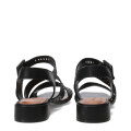 Sandalias de Mujer Bottero Cuero Calado Negro