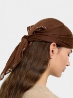 Pañuelo Multifuncional Detalles Metálicos marron