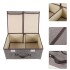 Caja Organizadora Plegable Ropa Doble Compartimiento Premium Color Gris y Blanco