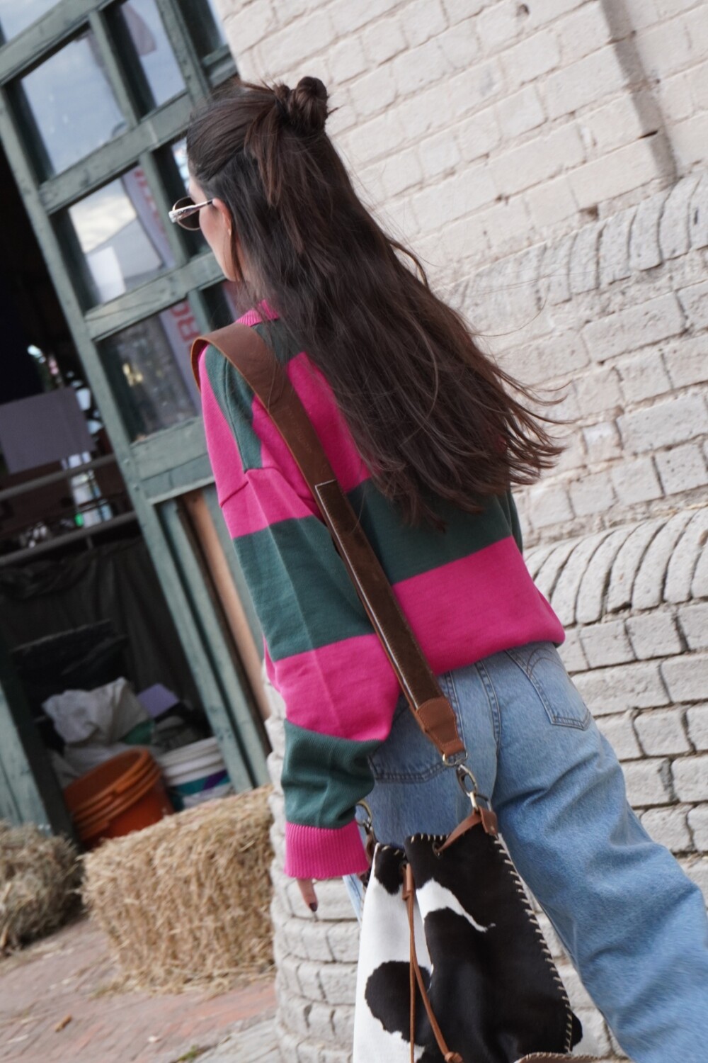 Pituka Bag Black white cowhide