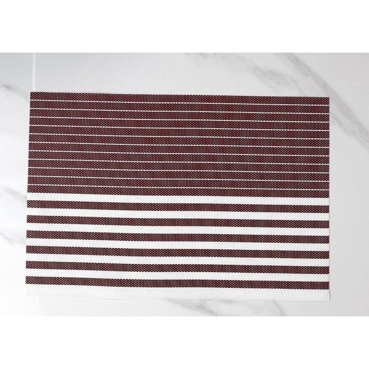 INDIVIDUAL PVC RAYAS 45x30CM ROJO/BLANCO 