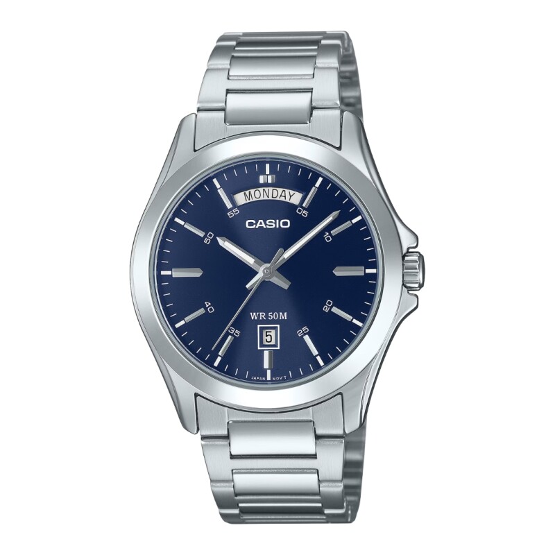 Reloj Casio MTP1370D 2A2VDF para hombre con correa de acero Azul