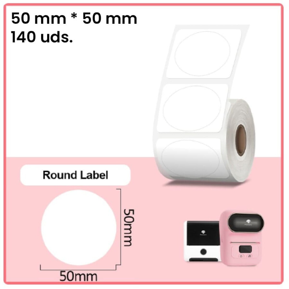 Etiqueta 50mm*50mm blanca impresora M110 140 uds. - blanco 