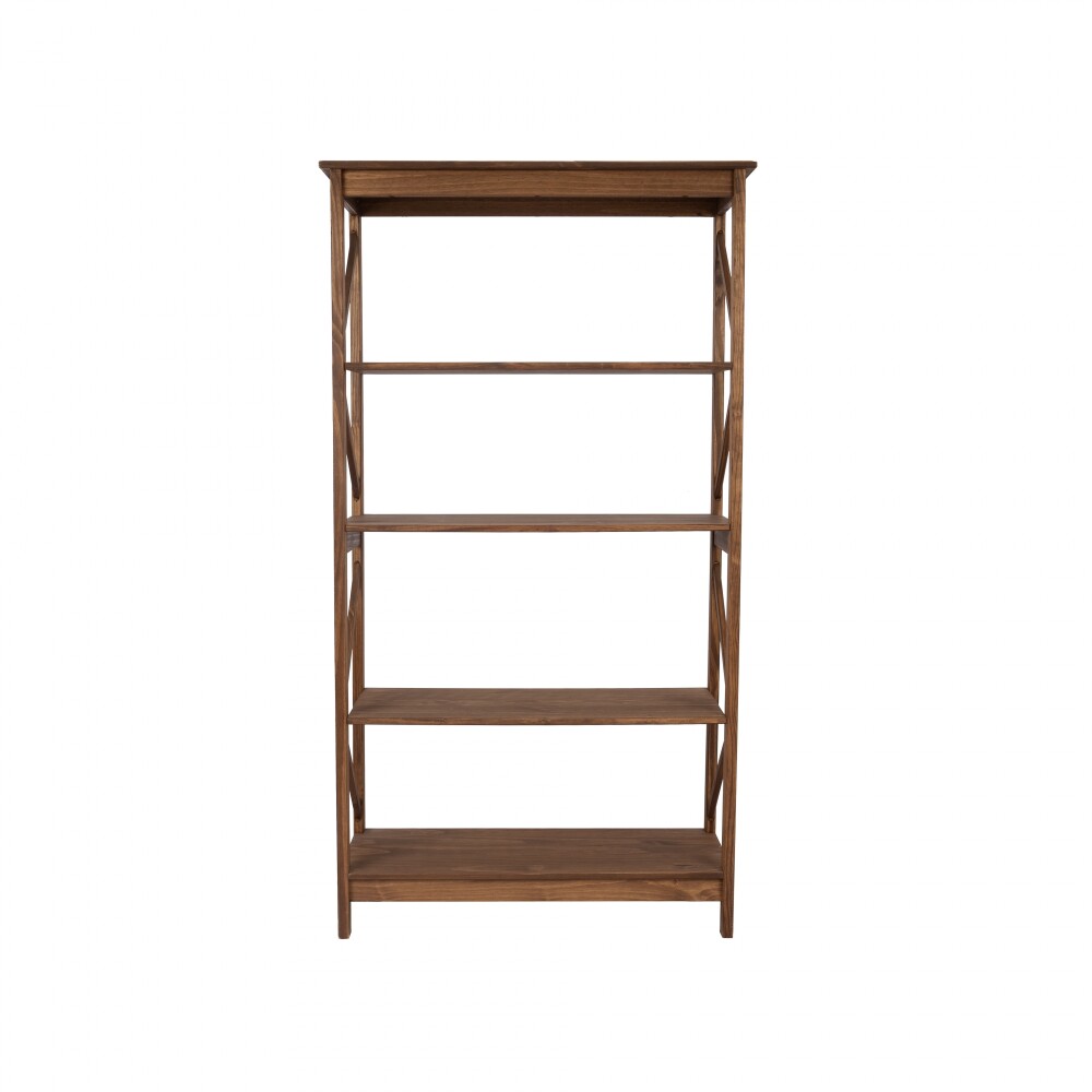 Biblioteca - Estanteria - Linea Open - Rustico Hogar Nogal