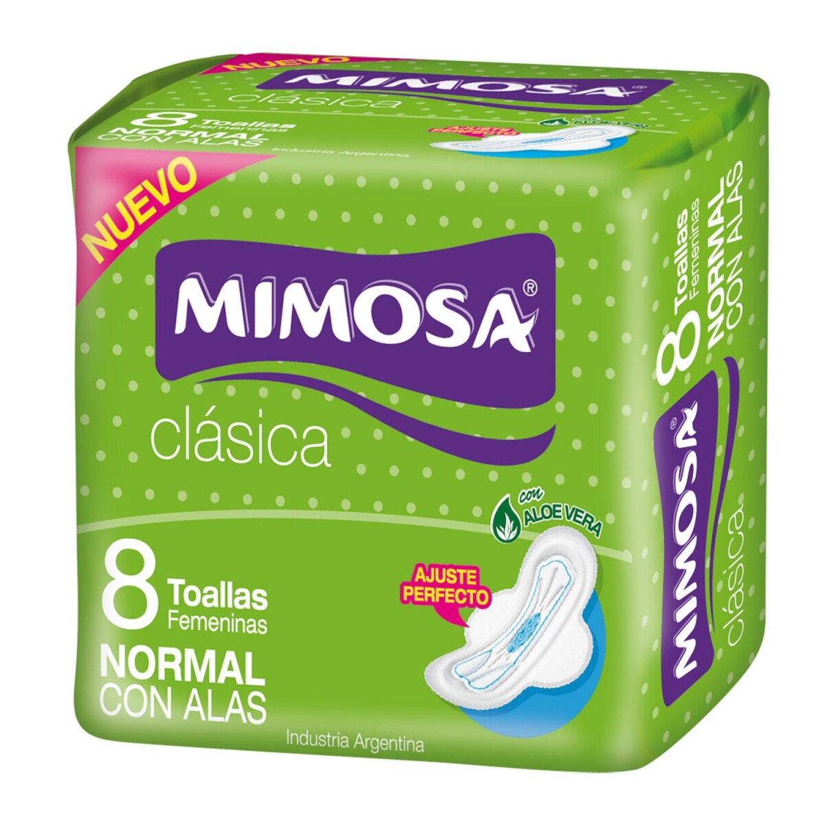 Toallitas Femeninas Mimosa Normal Con Alas 8 