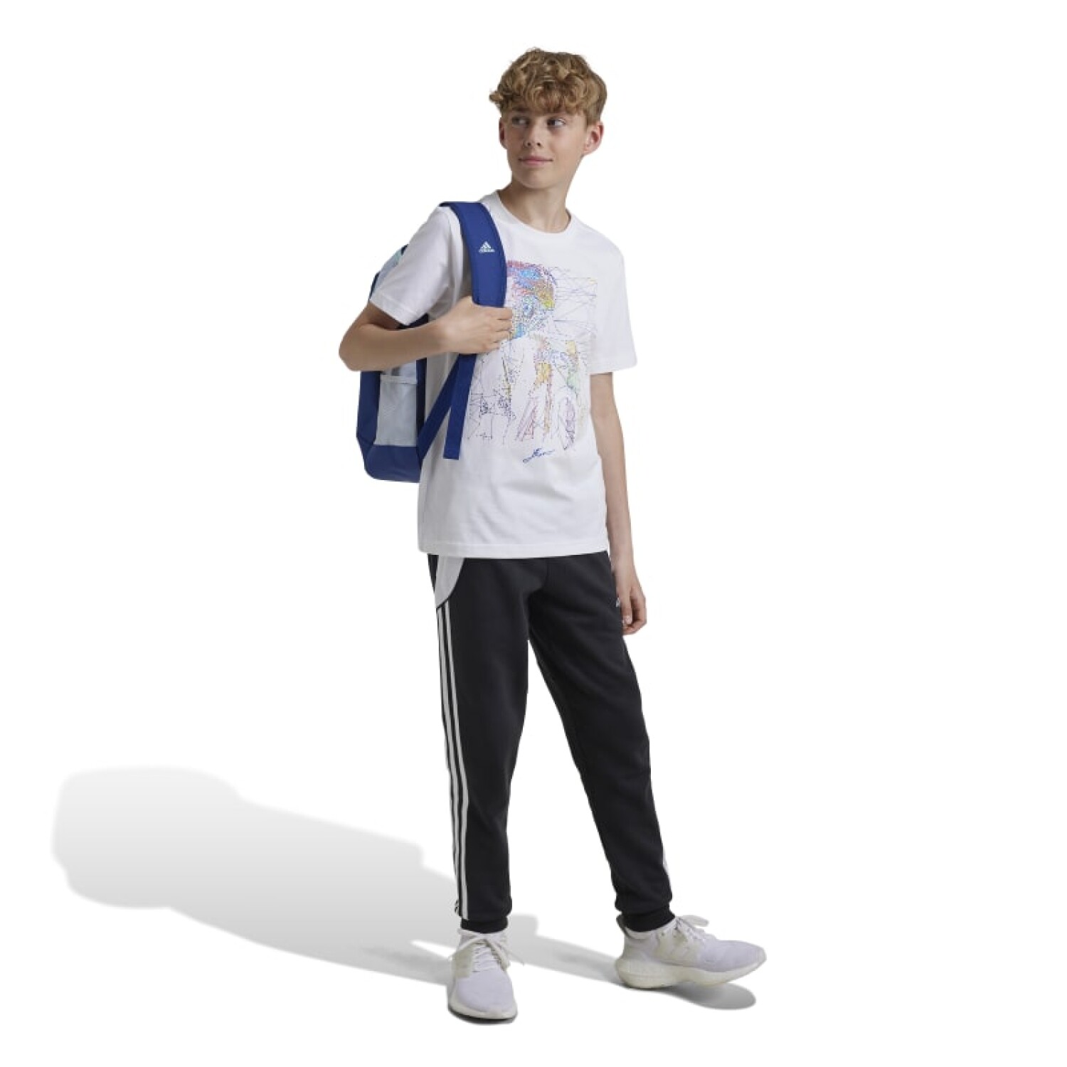 Remera Adidas Messi Futbol Kids Blanco