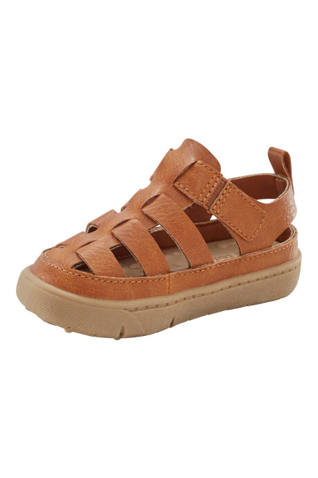 Sandalias con velcro, marrón Sin color