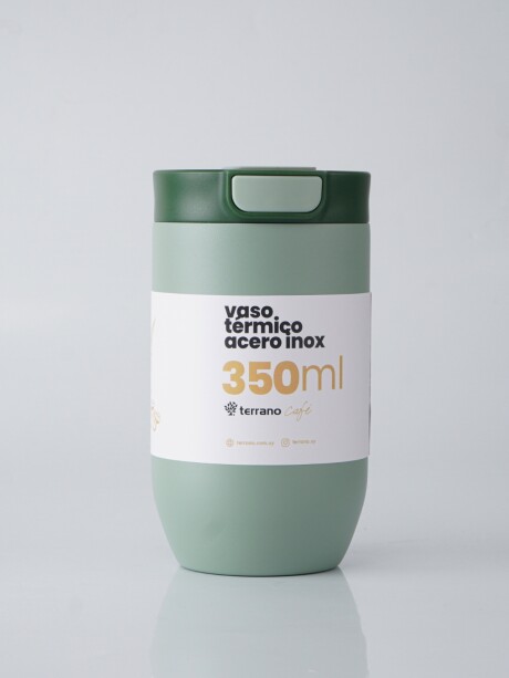Vaso Térmico Push&Drink 350mL. Oliva
