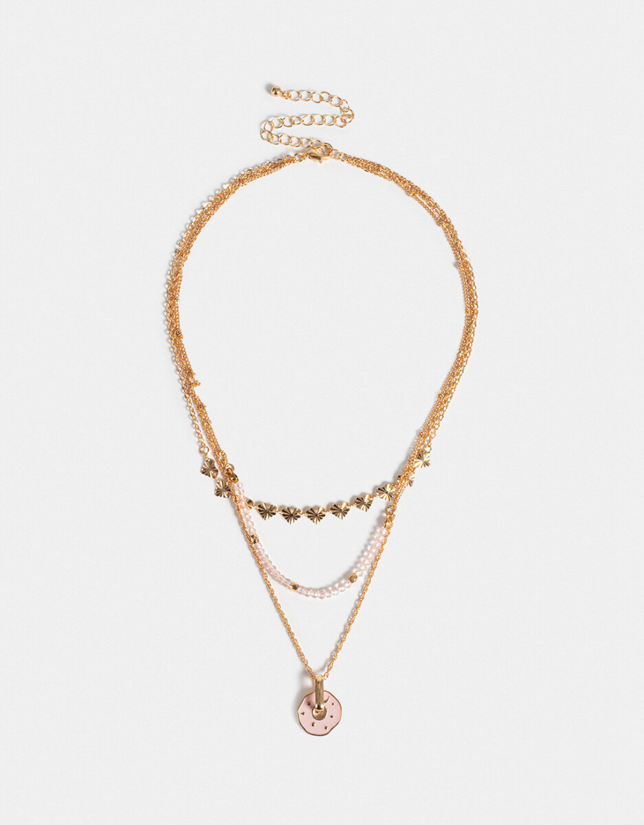 Collar Con Dije De Estrellitas Y Luna 