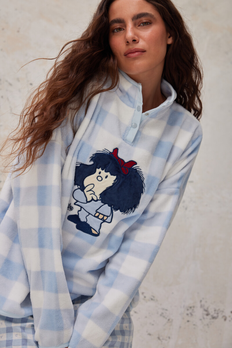 Sweater sherpa mafalda - Celeste 