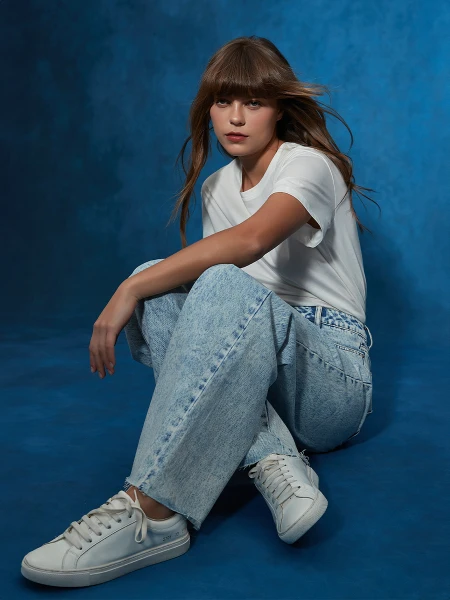 JEAN STACT STRAIGHT AZUL CLARO