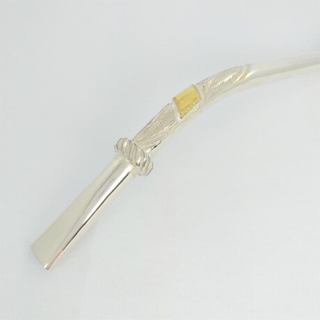 Bombilla de plata 925 con aplique en oro amarillo. Bombilla de plata 925 con aplique en oro amarillo.