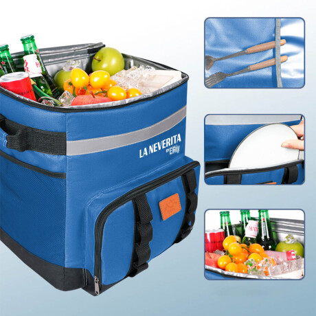 Conservadora Térmica 35l La Neverita Heladerita Carro Azul