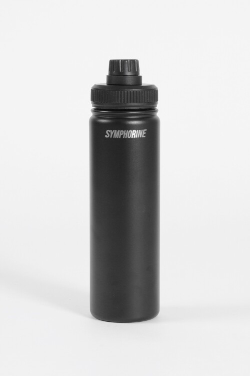 Botella térmica acero negro