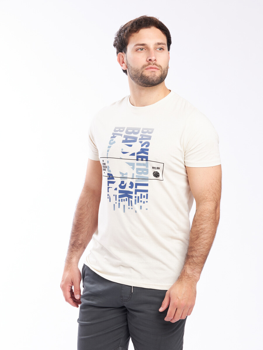 T-SHIRT BASKET 443 - Blanco 