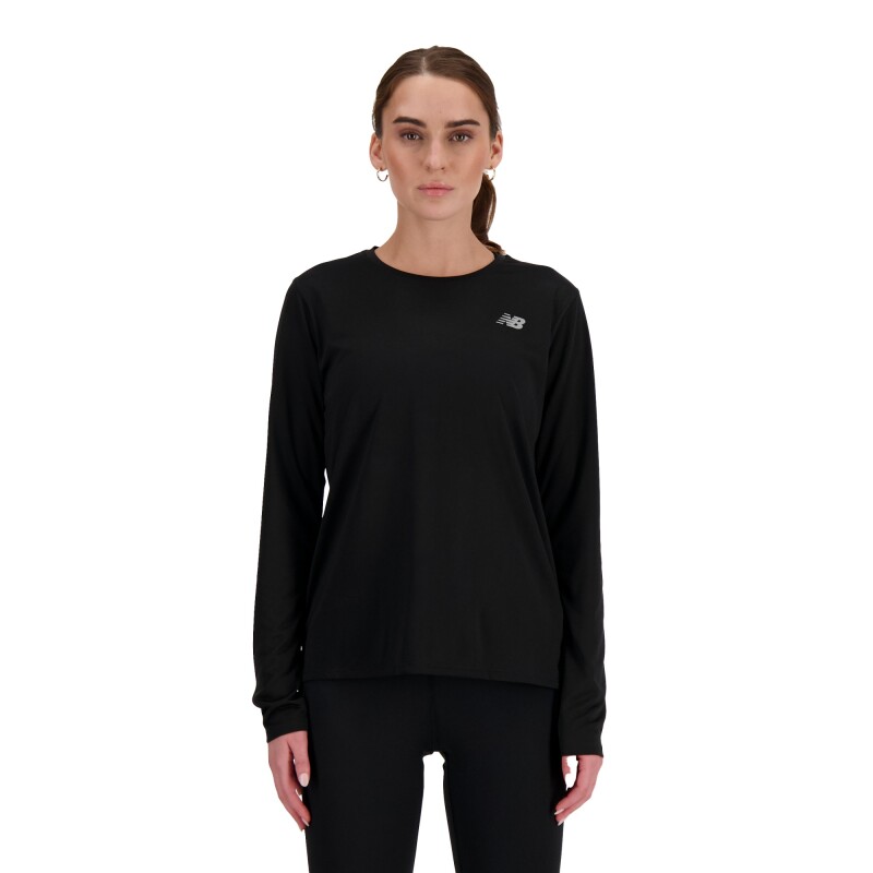 Remera New Balance de Dama - LONG SLEEVE - WT41225BK BLACK