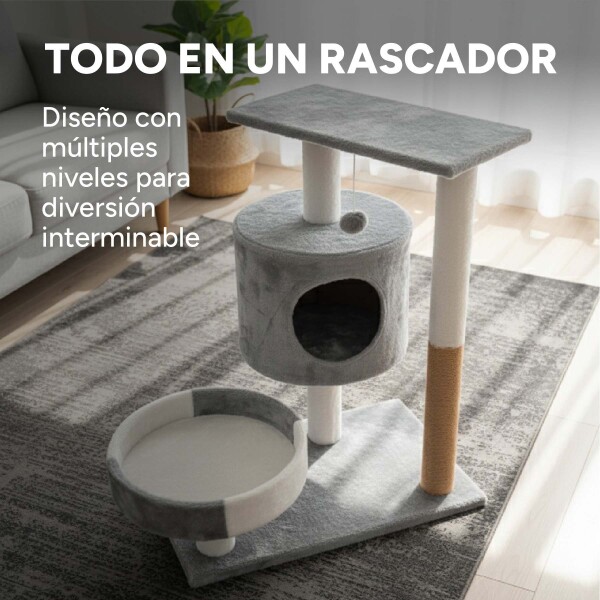 Gimnasio Rascador Para Gato Cama Torre Casa 3 Pisos Raton Gimnasio Rascador Para Gato Cama Torre Casa 3 Pisos Raton