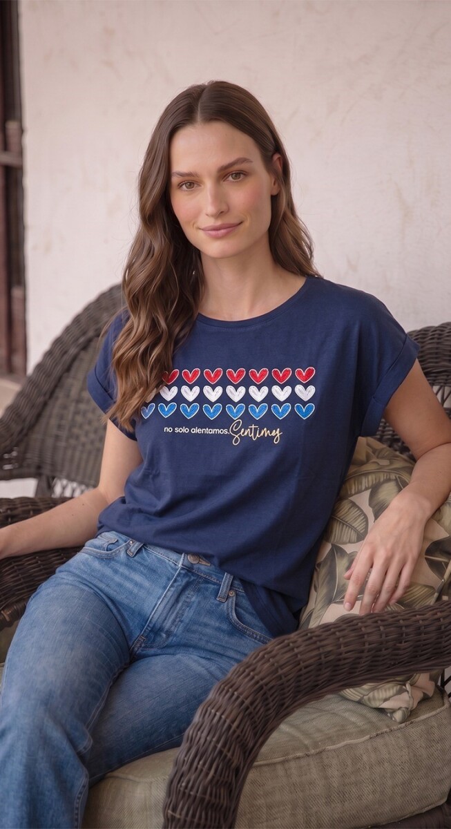 Remera PARAGUAY. - Azul Marino. 