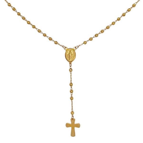Rosario Virgen Milagrosa-Oro bajo-Sin piedra-RO8006 sinpiedra