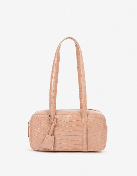 City Cartera City Efecto Croco - Rosa Claro