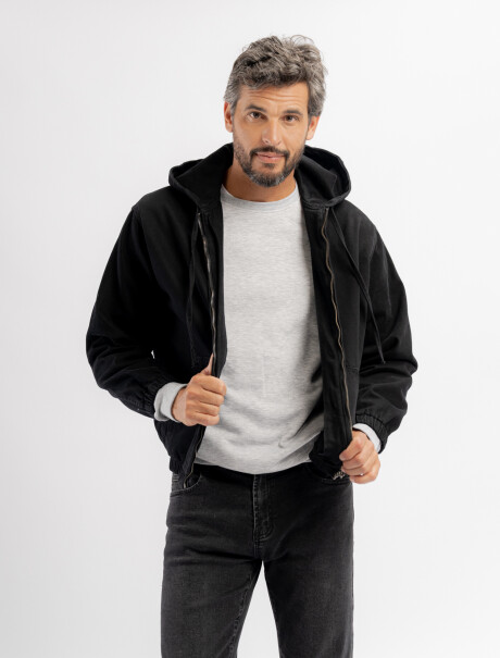 Campera jean con capucha Campera jean con capucha