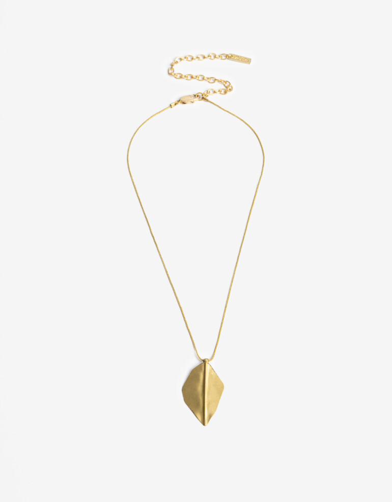 Collares Largos Bronce Collar Largo Bronce Hoja - Dorado Bronce