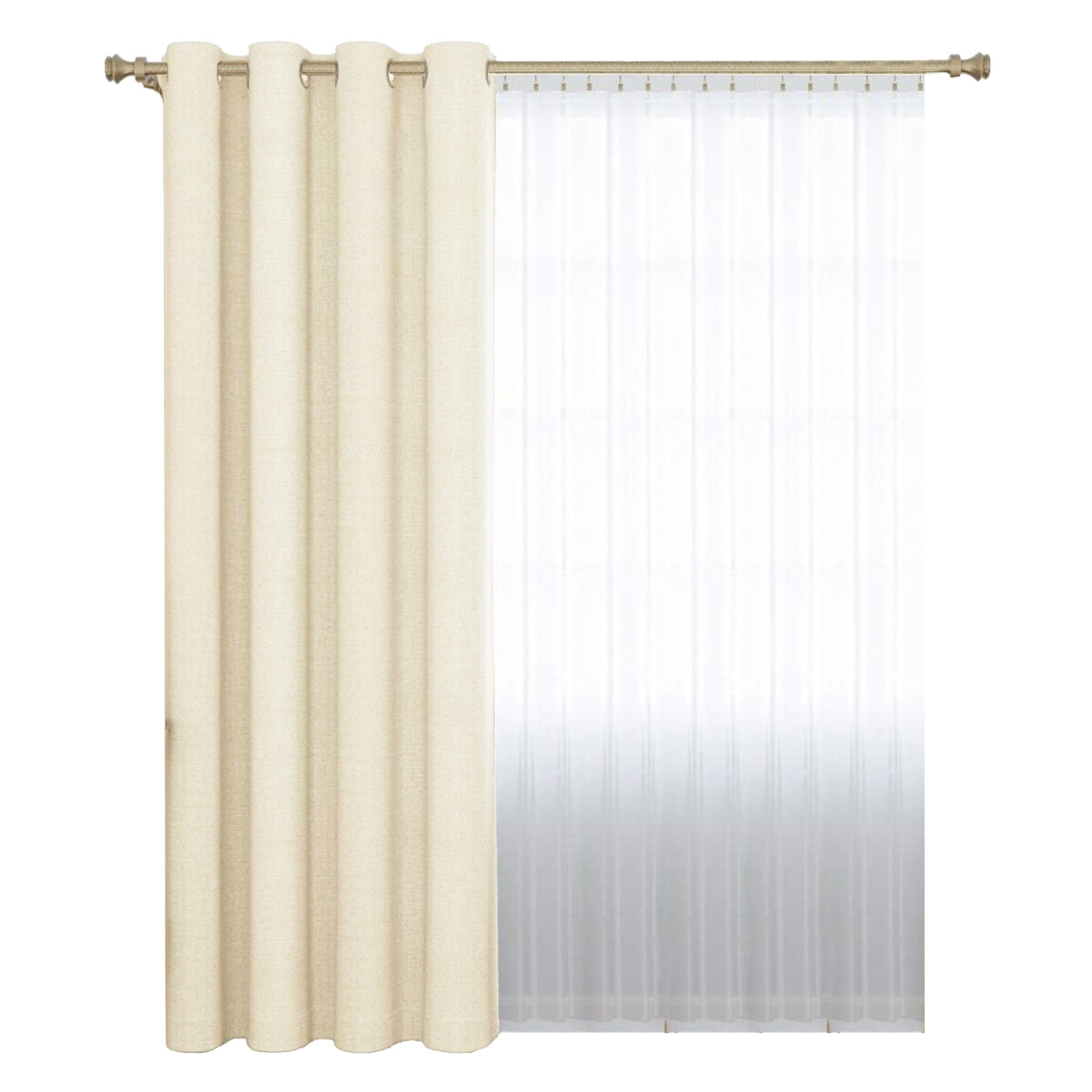 Cortina Blackout 140x230 Cm No Pasa Luz Living Dormitorio - Natural 