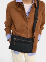 Bolso Bandolera De Nylon M negro