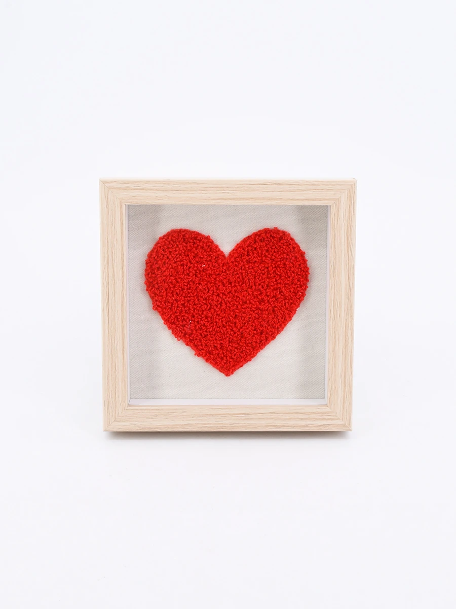 CUADRO CORAZON BORDADO - ESTAMPADO 1 