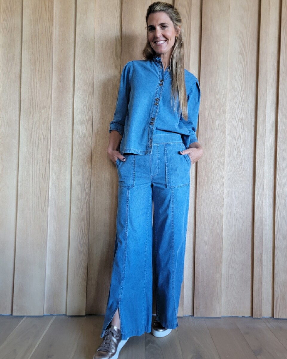 Pantalón Dubai - Denim fino azul 