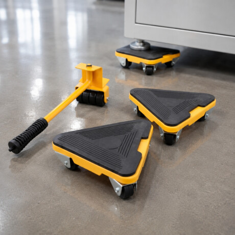 Soporte con ruedas para mueble AMARILLO
