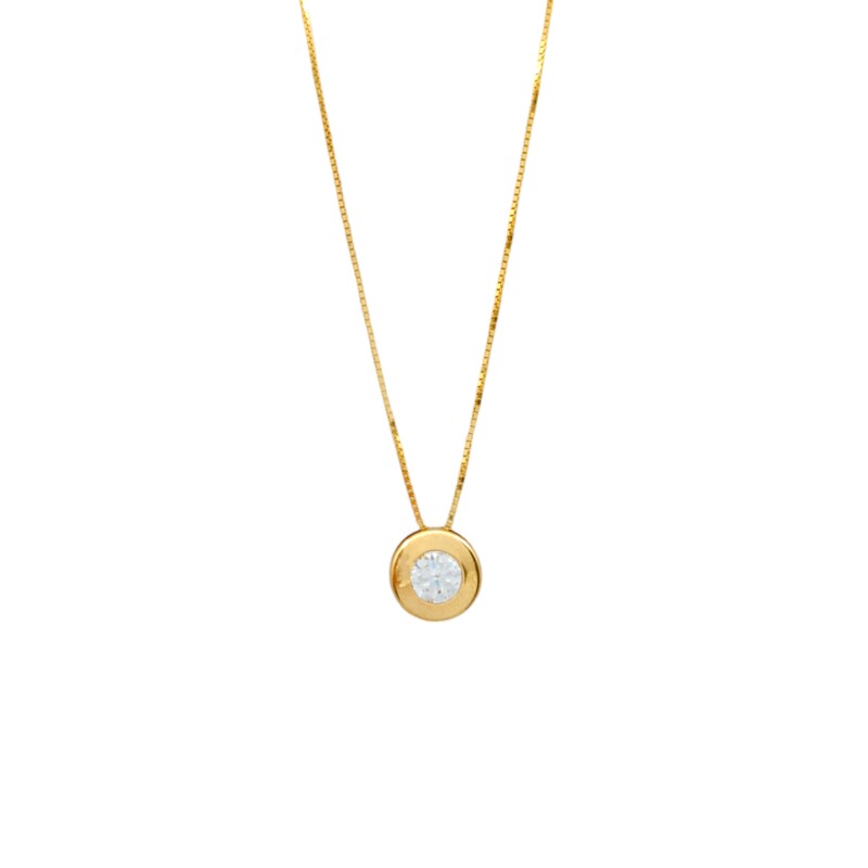 Conjunto Punto de Luz-Oro bajo-Piedra Zirconia-CJ8058 Conpiedra