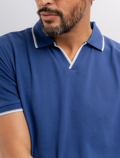 Remera m/c pique azul