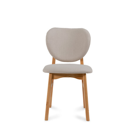 Silla Cleo - Cedro - Respaldo tapizado - Tela Rústica Natural 93