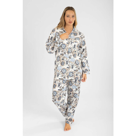 Pijama franela Flores
