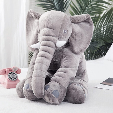 Peluche Almohada Elefante Almohadón De Apego 60cm Gris