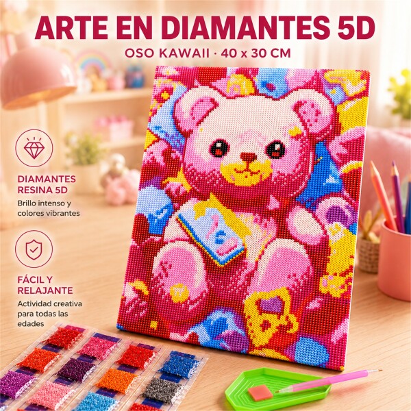 Kit de Pintura Diamante 5D Gatitos 40 x 30 cm DISENO 3