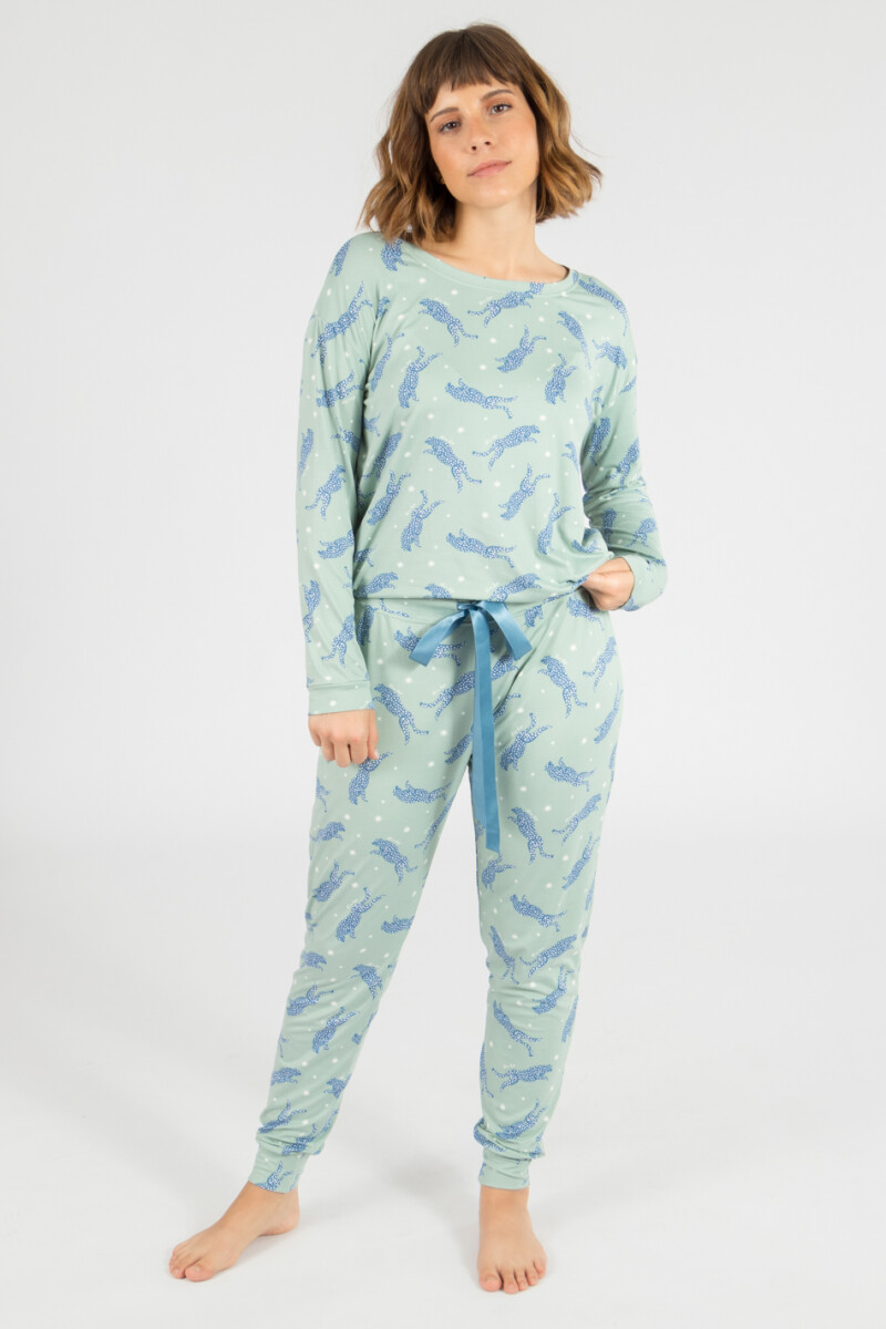 Pijama alexia peach - Verde claro 