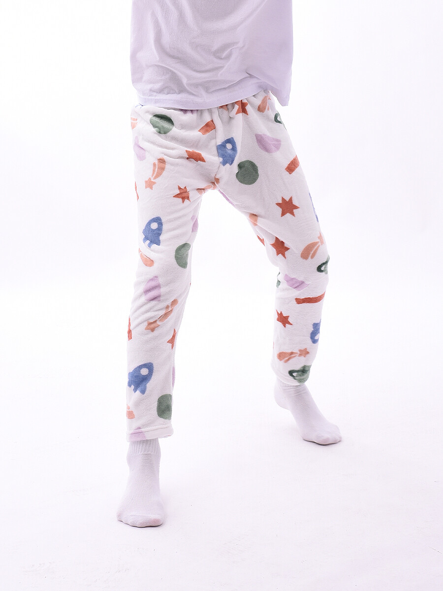 PIJAMA PANTALON SPACE - BLANCO 