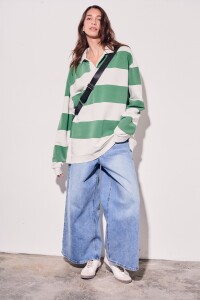 Sweater Polo Rayas Verde